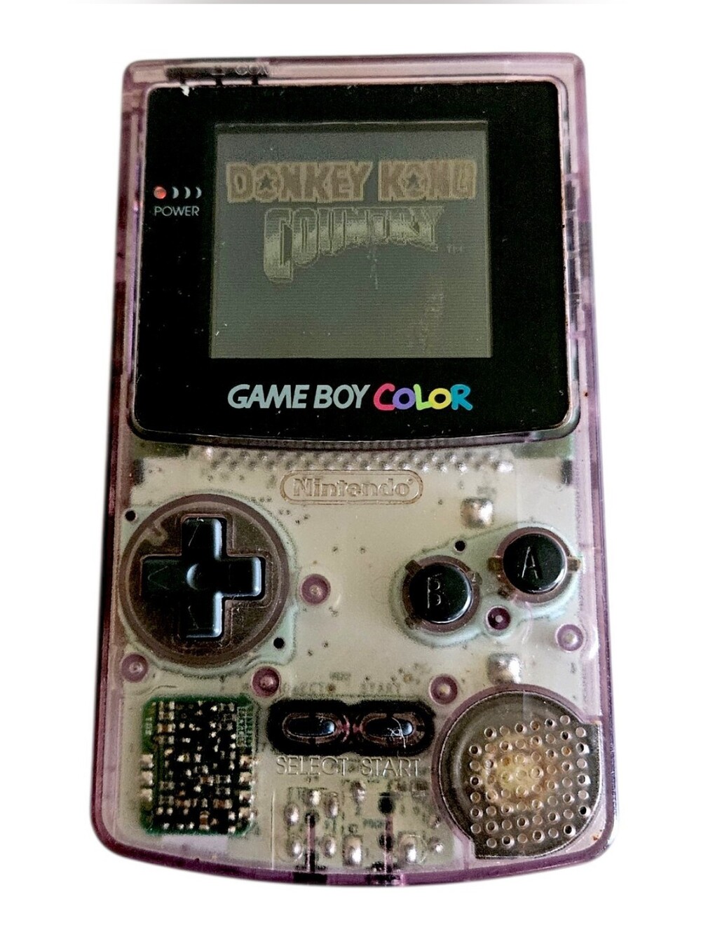 Nintendo Game Boy Color Transparent Atomic Purple Handheld Console, Tested/Works